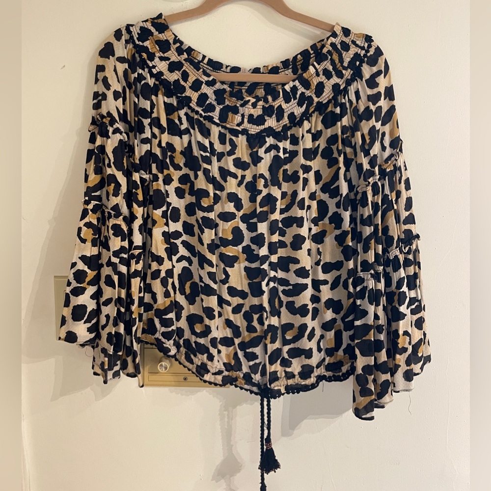 Vintage Havana Cheetah Off The Shoulder Top